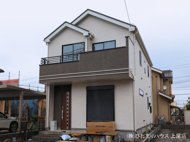 埼玉県上尾市西宮下３丁目の新築戸建て外構写真 2026年3月2日撮影