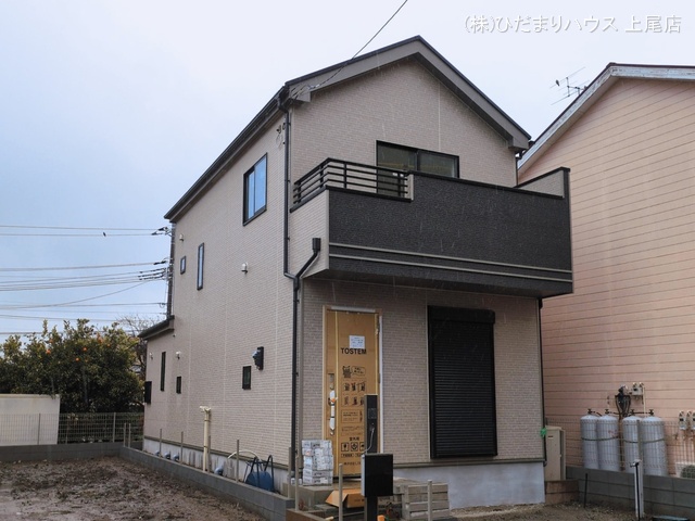 埼玉県上尾市西宮下３丁目の新築戸建て外構写真 2026年3月2日撮影