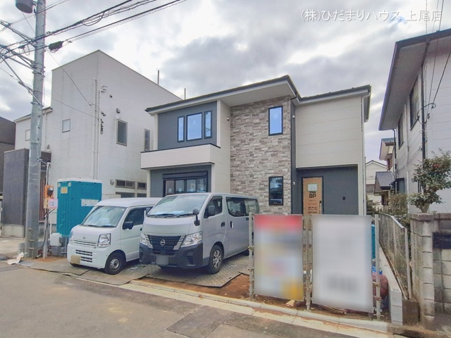 埼玉県上尾市大字小泉の新築戸建て外構写真 2026年2月19日撮影