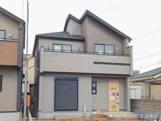 埼玉県上尾市向山２丁目の新築戸建て外構写真 2026年2月23日撮影