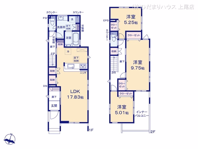 上尾市弁財1丁目（戸建）02 間取図