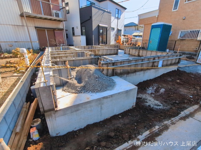 埼玉県上尾市二ツ宮の新築戸建て基礎写真 2026年3月10日撮影