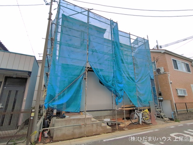 埼玉県上尾市二ツ宮の新築戸建てシート写真 2026年4月6日撮影