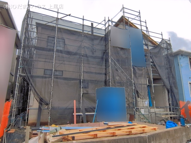 埼玉県上尾市大字小泉の新築戸建てシート写真 2026年6月8日撮影