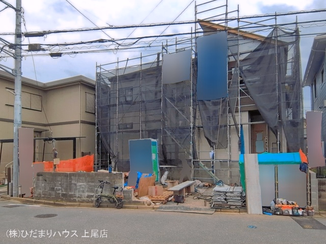 埼玉県上尾市大字小泉の新築戸建てシート写真 2026年6月8日撮影