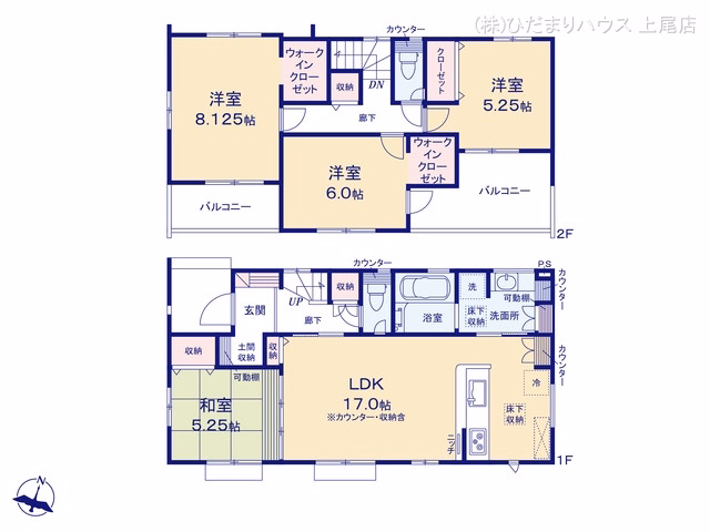上尾市大字小泉（戸建）01 間取図