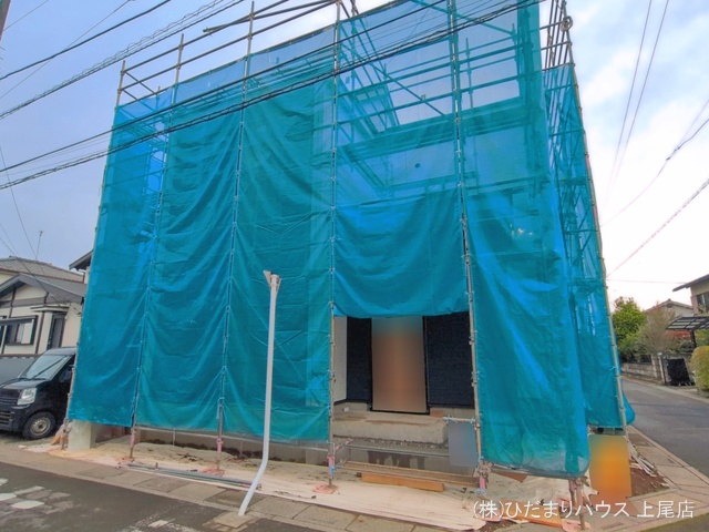 埼玉県上尾市大字上の新築戸建てシート写真 2026年4月6日撮影
