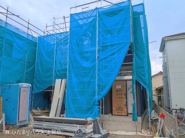 埼玉県上尾市大字上の新築戸建てシート写真 2026年4月6日撮影