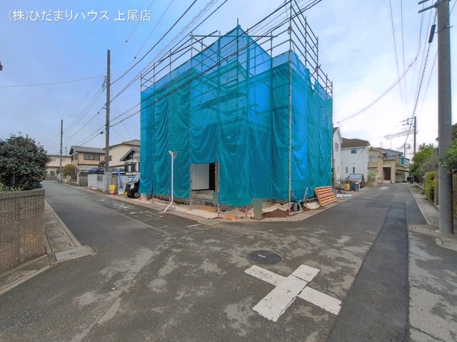 埼玉県上尾市大字上の新築戸建てシート写真 2026年4月6日撮影