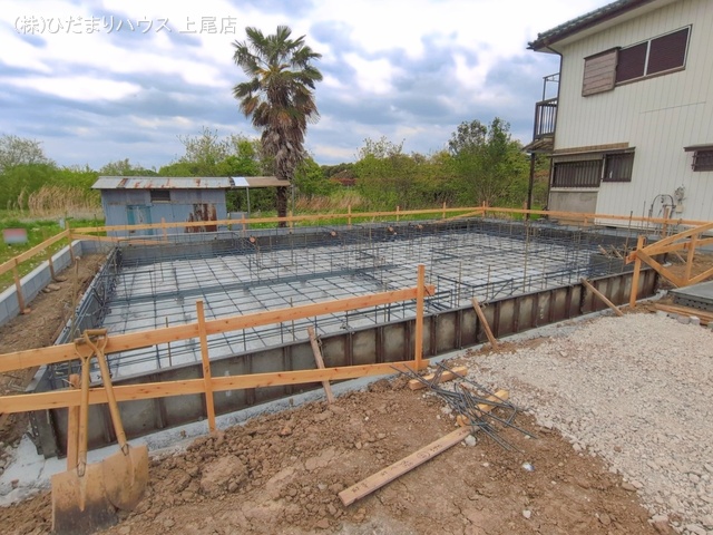 埼玉県上尾市大字瓦葺の新築戸建て基礎写真 2026年4月14日撮影