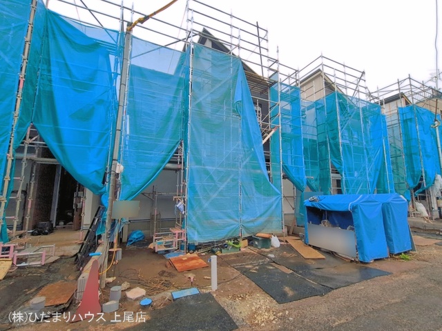 埼玉県上尾市本町５丁目の新築戸建てシート写真 2026年4月6日撮影