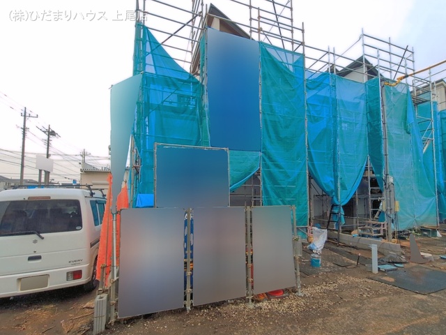 埼玉県上尾市本町５丁目の新築戸建てシート写真 2026年4月6日撮影