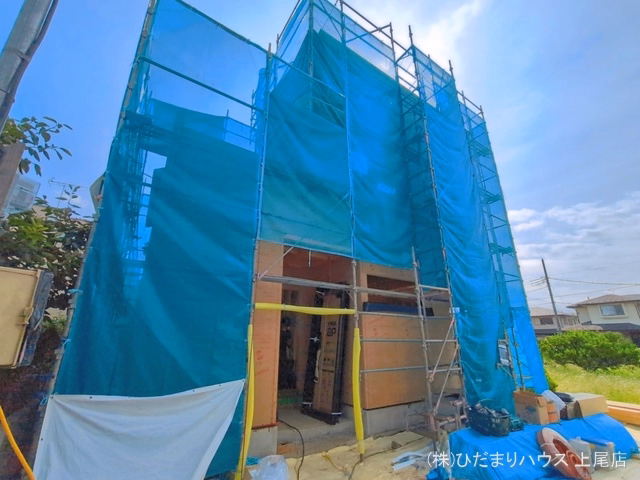 埼玉県上尾市浅間台４丁目の新築戸建て上棟写真 2026年6月23日撮影
