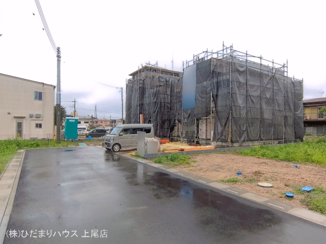 埼玉県上尾市大字上の新築戸建てシート写真 2026年6月7日撮影