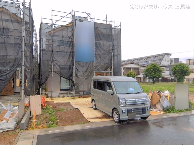 埼玉県上尾市大字上の新築戸建てシート写真 2026年6月7日撮影