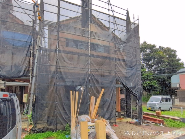 埼玉県上尾市二ツ宮の新築戸建て上棟写真 2026年6月25日撮影