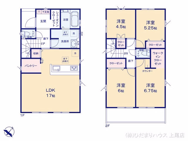 上尾市井戸木4丁目（戸建）01 間取図