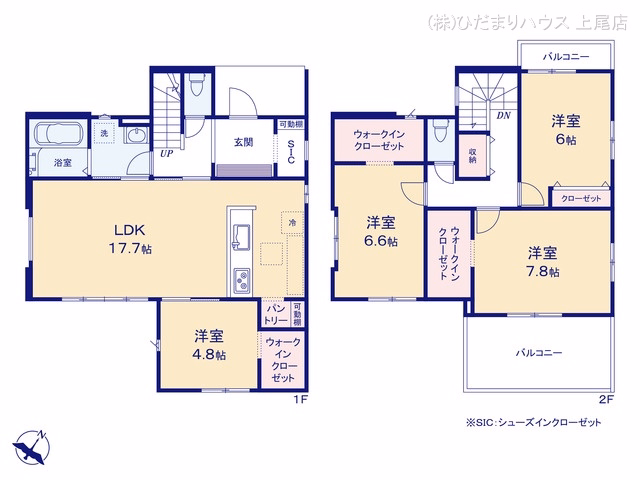 上尾市大字上(戸建)01 間取図