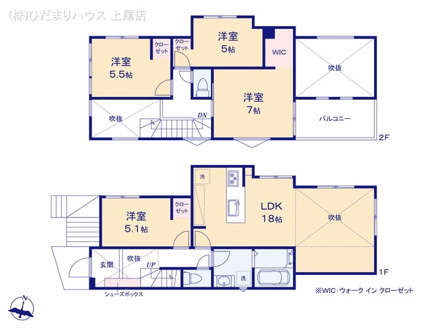 上尾市大字原市(戸建)01 間取図