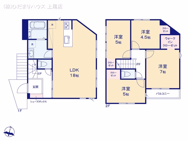 上尾市大字原市(戸建)02 間取図