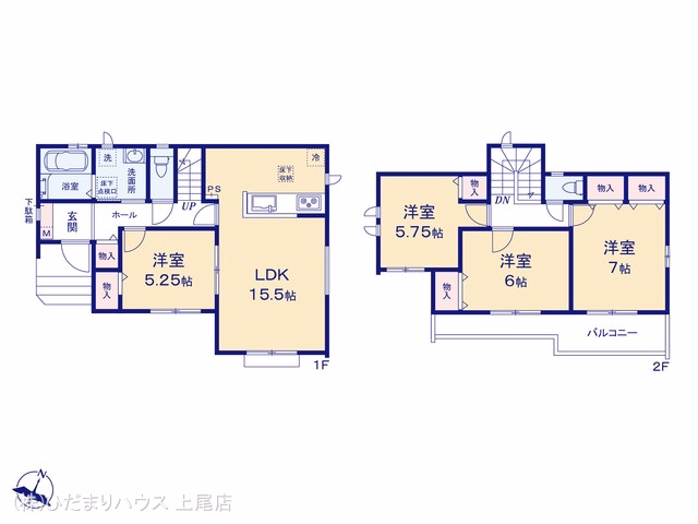 上尾市向山3丁目（戸建）A 間取図