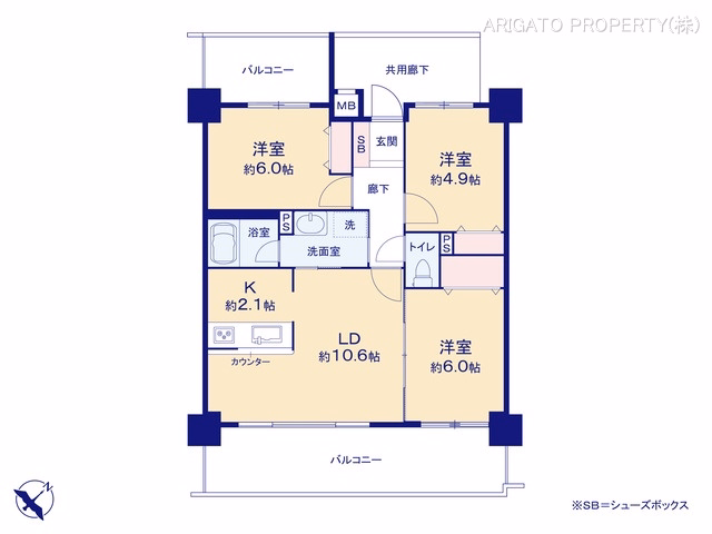 ライオンズマンション安城横山 間取図