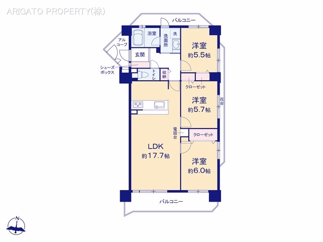 サンアメニティ石神弐番館 間取図