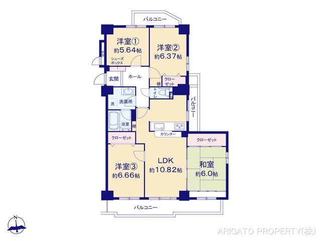 愛知県岡崎市鴨田町字荒子のマンション『サーラシティ大樹寺』 間取図 ※図面と異なる場合は現況を優先