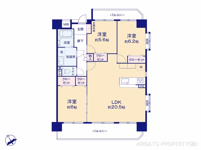 ユニーブル山之手 間取図
