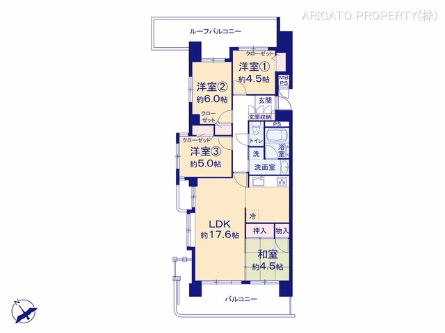 ライオンズマンション御林公園 間取図