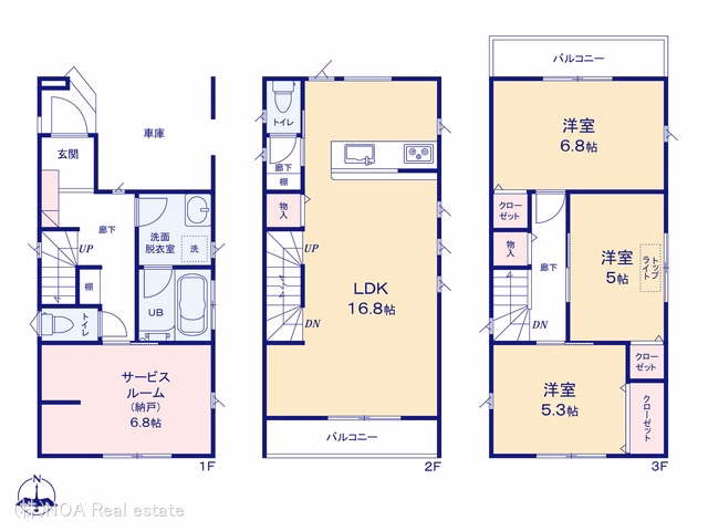 新築戸建て 川口市大字伊刈345IV期 3号棟 間取図