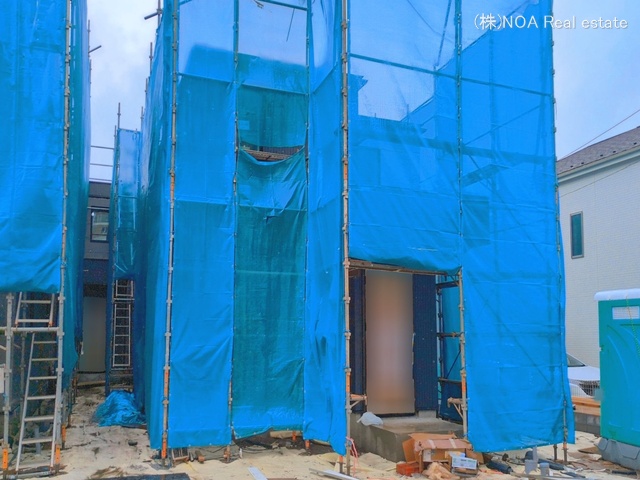 埼玉県川口市朝日３丁目の新築戸建てシート写真 2026年3月25日撮影