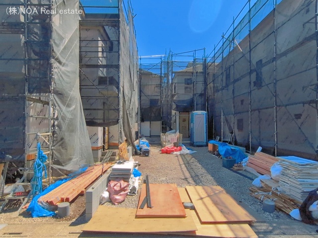 埼玉県川口市赤井3丁目の新築戸建てシート写真 2026年4月7日撮影