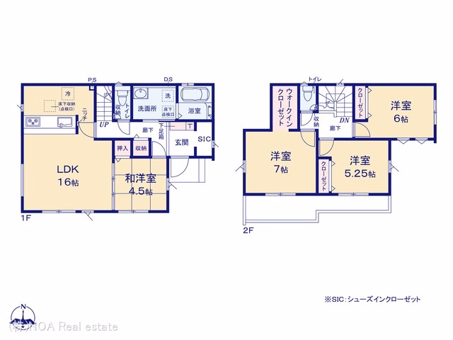 新築戸建て 川口市伊刈5期1棟 1号棟 間取図