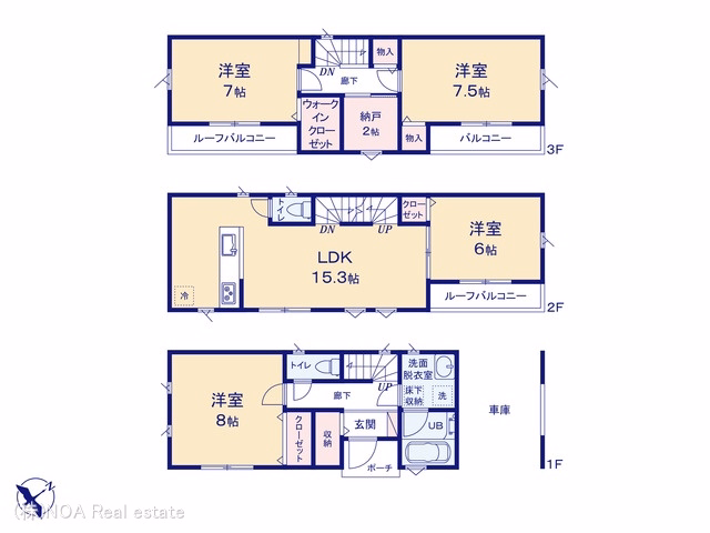 川口市朝日6丁目(戸建)01 間取図