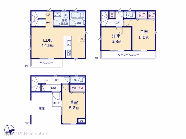 川口市朝日1丁目(戸建)01 間取図