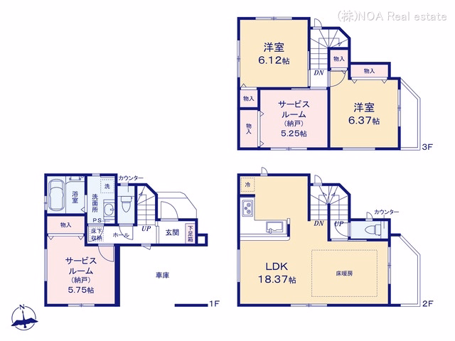 川口市元郷4丁目(戸建)01 間取図