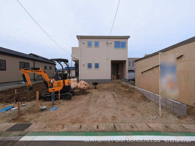 愛知県愛西市佐屋町亥新田の新築戸建て外構写真 2026年3月1日撮影