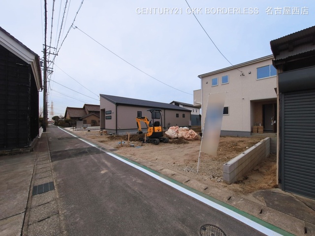 愛知県愛西市佐屋町亥新田の新築戸建て外構写真 2026年3月1日撮影