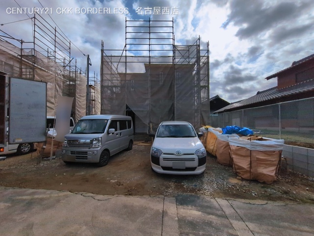 愛知県津島市宇治町字茶ノ里の新築戸建て上棟写真 2026年3月5日撮影