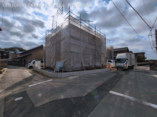 愛知県津島市宇治町字茶ノ里の新築戸建て上棟写真 2026年3月5日撮影