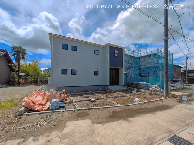 愛知県海部郡蟹江町大字須成字川西上の新築戸建て外構写真 2026年4月26日撮影