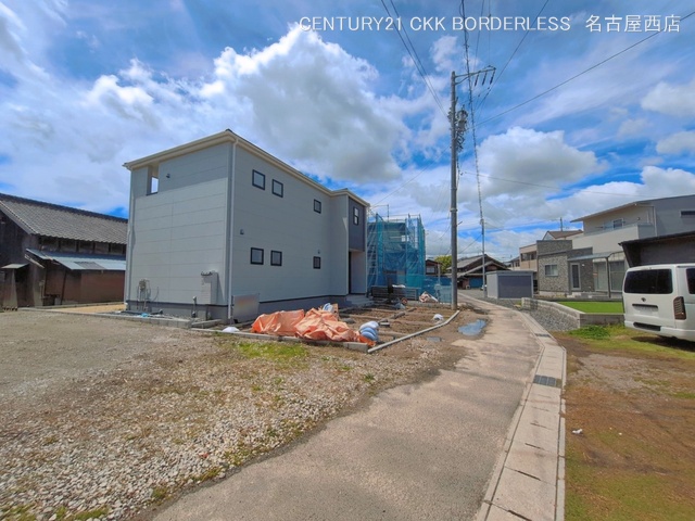 愛知県海部郡蟹江町大字須成字川西上の新築戸建て外構写真 2026年4月26日撮影