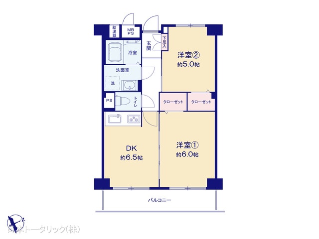 東京都豊島区高田2丁目のマンション『目白ガーデニア』 2DK間取図 ※図面と異なる場合は現況を優先