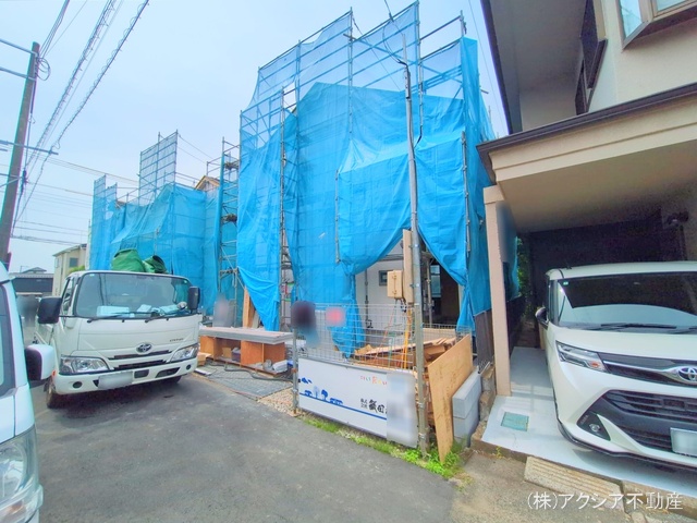 東京都府中市四谷5丁目の新築戸建てシート写真 2025年5月13日撮影
