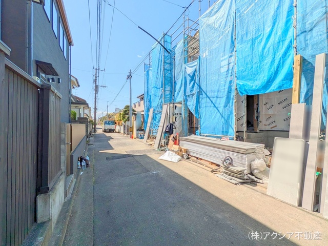 東京都府中市本町2丁目の新築戸建てシート写真 2025年4月8日撮影