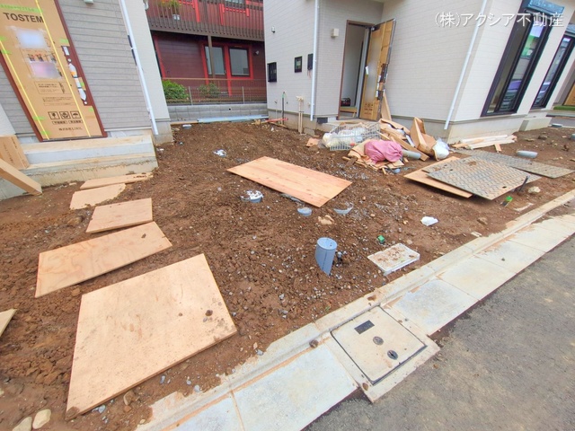 東京都府中市四谷4丁目の新築戸建て外構写真 2025年7月15日撮影