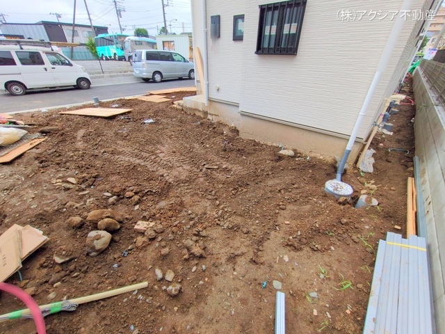 東京都府中市四谷4丁目の新築戸建て外構写真 2025年7月15日撮影