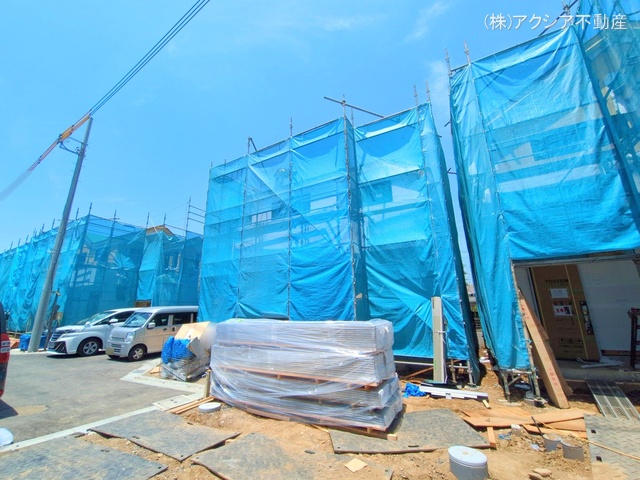 東京都府中市四谷4丁目の新築戸建てシート写真 2025年6月18日撮影