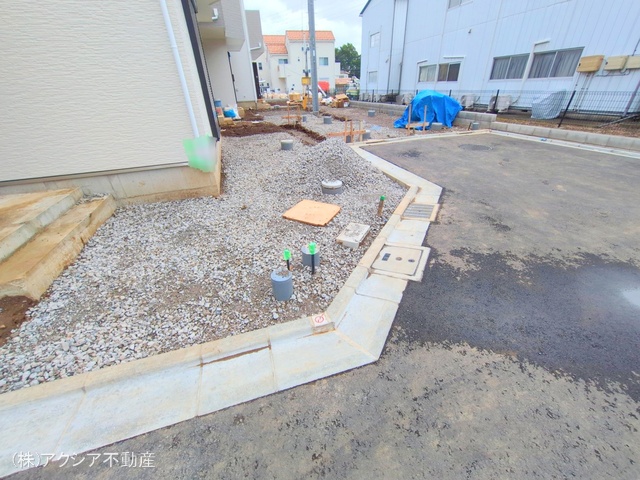 東京都府中市四谷4丁目の新築戸建て外構写真 2025年7月15日撮影